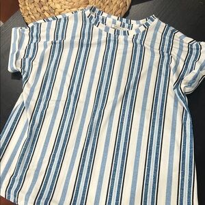 Striped Blue and White Shirt
